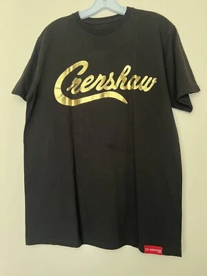The Marathon Clothing TMC Nipsey Hussle Crenshaw T-Shirt Black gold - Image 1 of 4