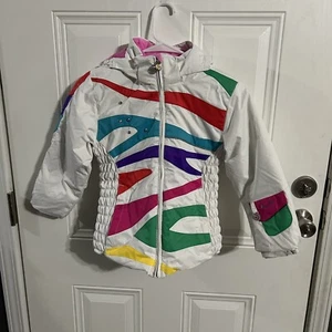 Obermeyer Girls Size 7 Kismet Jacket ( Insulated Ski Coat) W Removable Hood Read - Picture 1 of 20