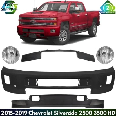 Front Bumper Primed & Air Dam Kit For 2015-2019 Chevy Silverado 2500 HD 3500 HD — 第 1/4 张图片