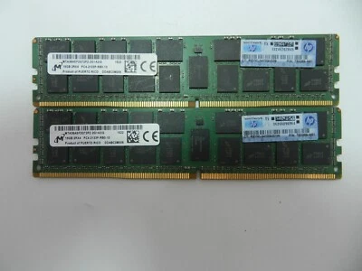 HP 16GB (1X16GB) 2RX4 PC4-2133P DDR4 Server Memory 726719-B21 (LOT OF 2) - Image 1 of 3