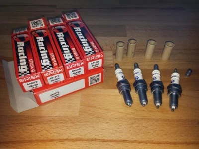 4x BRISK AR12YS-8 Upgrade Spark Plugs fit: BMW R1200 GS/R/RT - 2009- to 2014 — 第 1/4 张图片