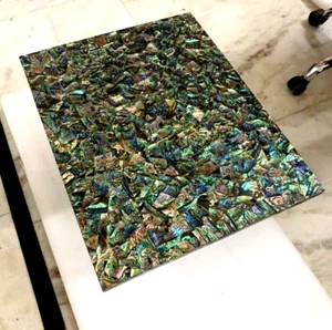 4'x2' Black Marble Coffee dining Table Top malachite Inlay decor paua shell - Picture 1 of 5
