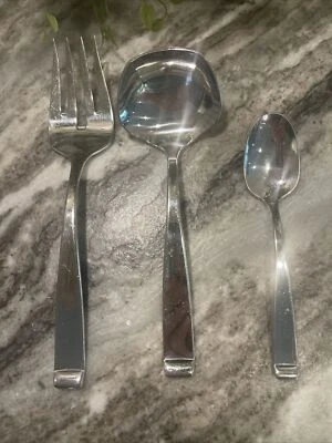 Oneida FORTE Lote de 3 Cucharas, Tenedor de Servicio y Cucharón Acero Inoxidable 18/10 Difícil de Encontrar Patrón -A Foto 1 de 4