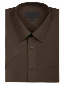 Omega Men's Short Sleeve Dress Shirt - Picture 1 of 31