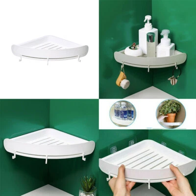 US 1 pieza Estante de ducha triangular Esquina Estante de almacenamiento Baño Organizador Soporte Foto 1 de 4