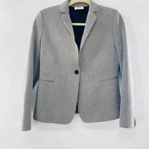 Akris Punto Knit Houndstooth Pattern Single Breasted Blazer Jacket Size 10 - Picture 1 of 15