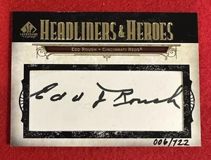Edd Roush 2008 SP Legendary Cuts Signatures Autograph #d 006/122 Reds Auto - Picture 1 of 2