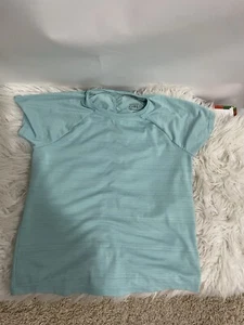Athleta Girl Top Short Sleeve Ruched Back Size S 7 - Picture 1 of 5