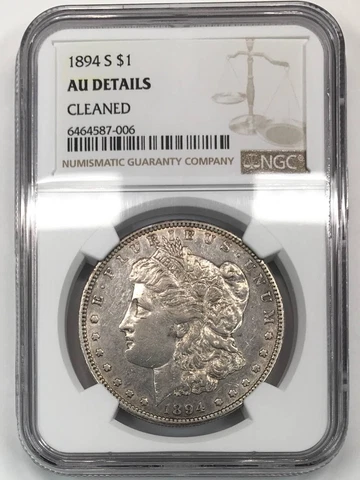 1894 S Morgan Silver Dollar NGC AU-Details (cleaned) Cover