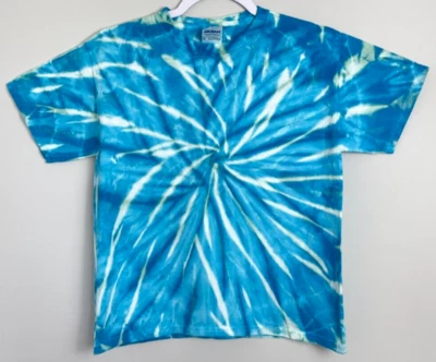 Camiseta Tie Dye Personalizada Hecha a Mano, Camiseta Espiral Tie Dye Manga Corta, Juvenil Grande Foto 1 de 2
