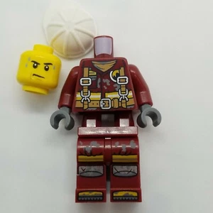 NUEVO LEGO | Minifigura Lado Oculto - Cinturón Rojo Oscuro Sucio Construcción Minero Pete - Imagen 1 de 2