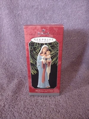Hallmark Keepsake 1998 adorno de Navidad "Virgen y Niño" nuevo en caja Foto 1 de 4