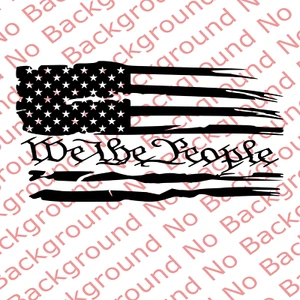 LARGE We the People Distressed Flag Vinyl Decal American USA Car Window US038 - Picture 1 of 8