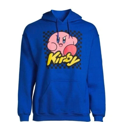 Sudadera con Capucha Nintendo Para Hombres Kirby Mad Face Diseño a Cuadros Estampado Gráfico Talla Grande Foto 1 de 3