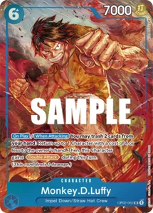 One Piece Paramount War Monkey.D.Luffy arte antiguo OP02-062 casi como nuevo inglés - Imagen 1 de 1