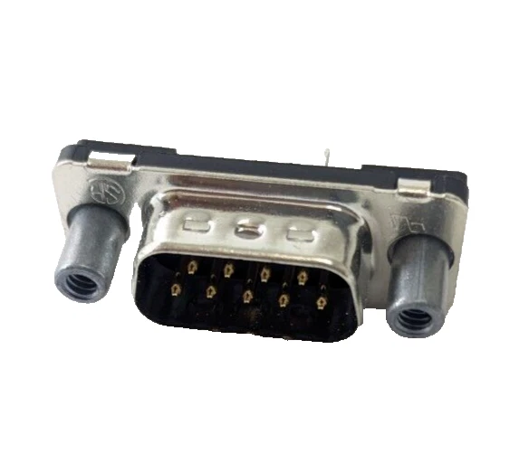 QTY 100 Te Connectivity Amp Connector 1-5747871-4 9 Pin D-Sub Vert Male, Gold - Image 1 of 4