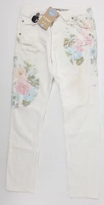 Please Jeans P85 Damen XXS Mehrfarbig Boyfriend Slim Blumen Muster Neu - Bild 1 von 7