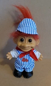 TROLL DOLL vintage RAILROAD TRAIN ENGINEER Vinyl Figure 5" RUSS TOYS - Picture 1 of 5