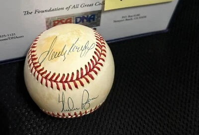 Sandy Koufax, Nolan Ryan, & Bob Feller (HOFers) Signed OAL Baseball PSA/DNA LOA - Image 1 of 4