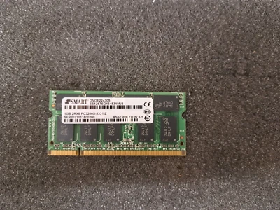 New, Smart modular, SS1287SO164831MJ2, 1GB 400MT/s PC3200 DDR 2.6V 64Mx8 - Image 1 of 3