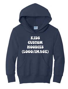 Ink Stitch Unisex Youth Kids Design Your Own Custom Printed Fleece Hoodies - Picture 1 of 56