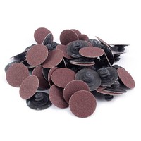 40Pcs 2/" 40#Roloc Quick Change Sanding Disc Roll Lock Polishing Wheel Pad R Type