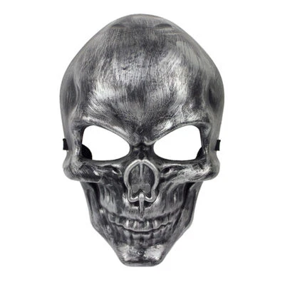 SKULL FACE MASK SKELETON WARRIOR COSPLAY MASQUERADE BURNISHED HALLOWEEN COSTUME - Image 1 of 2