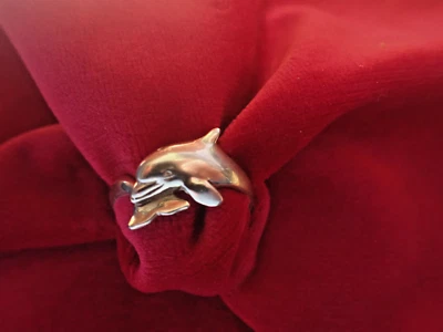 14K Wrap-Around Dolphin Ring - hand made in Hawaii and signed - Image 1 of 4