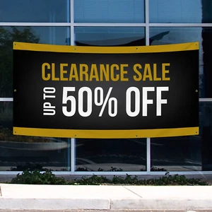 Large 3x6 Clearance Sale Up to 50% Off Generic Vinyl Banner Store Signage Aviso - Picture 1 of 5