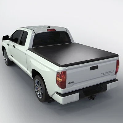Cubierta Tonneau plegable suave para caja de camioneta | Se adapta a Toyota Tundra 07-21 plataforma de 5'6" (66,7") Foto 1 de 4