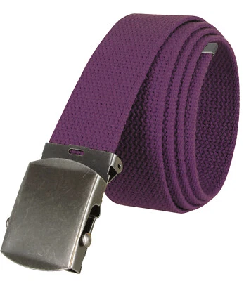  Cinturón Militar Cinturón de Lona Web Cinturón Sin Cuero Talla Única, 1-1/2" de Ancho Foto 1 de 4