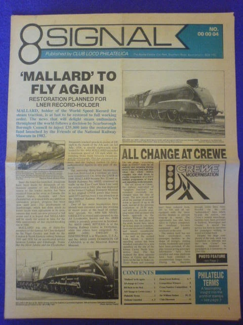 CLUB LOCO PHILATELICA - SIGNAL #04 - MALLARD Foto 1 de 1