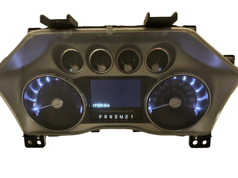 Speedometer Instrument Cluster 2016 Ford F350 F250 Gauges 77,661 Miles DIESEL - Image 1 of 3