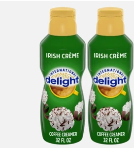 Int'l Delight Irish Crème Liquid Coffee Creamer 32 oz. 2 BOTTLE - Picture 1 of 1