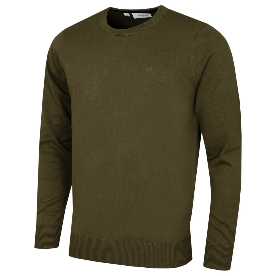 Suéter de golf transpirable de algodón con cuello redondo de Calvin Klein para hombre Foto 1 de 1
