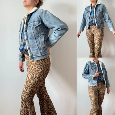 Chaqueta Sherpa Levis Tipo 3 Camionero Vintage Años 80 Forrada Denim Hecha en EE. UU. XS-S Foto 1 de 4