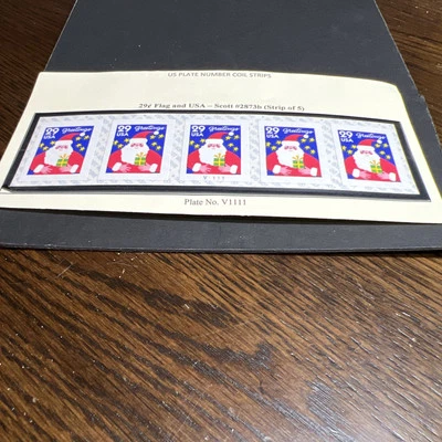 Scott#2873b-Trad Navidad-Placa número bobina tira de 5-#V1111-MNH-US Foto 1 de 2