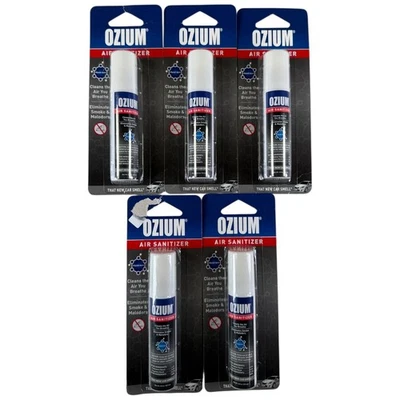 5 - PACK OZIO Desinfectante de Aire Eliminador de Olores Ambientador Limpiador de Aire NUEVO COCHE 0.8oz Foto 1 de 4
