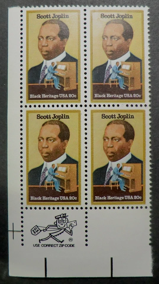 2044 MNH 1983 20c Scott Joplin ZB Maple Leaf Rag Ragtime piano music Sedalia MO - Image 1 of 1