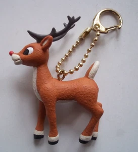 Portachiavi plastica RENNA RUDOLPH giovane adulto ORNAMENTO giocattolo GIOCA MANTIS - Foto 1 di 16