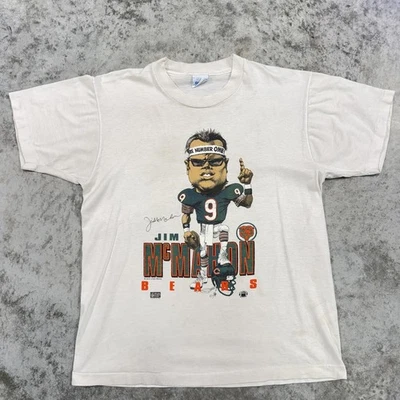 Camisa De Colección Chicago Bears Jim McMahon Dibujos Animados NFL 80s 1987 AN55852 Foto 1 de 2