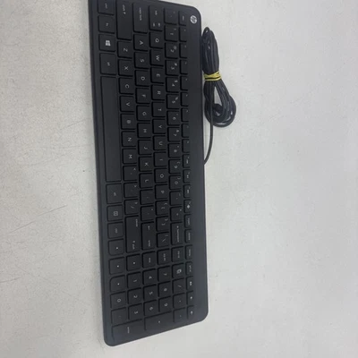Slim Wired HP SK-2028 US Keys USB PC Keyboard Black Tested - Excellent Condition - Image 1 of 4