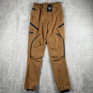 Under Armour UA Unstoppable Cargo Pants Mens Small Brown Fitted Stretch Athletic - Picture 1 of 18