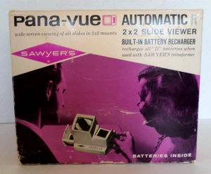 Visor de diapositivas de película Pana-Vue iluminado automático 2x2 stock antiguo funciona con cable e instructor - Imagen 1 de 21