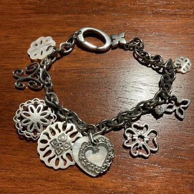 PULSERA FOSSIL Acero Inoxidable CORAZÓN Y FLOR ENCANTO  Foto 1 de 4