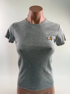 Victoria's Secret PINK Cotton Short Sleeve Sleep Crop Top Shirt  Gray  XS  NWT - Image 1 of 4
