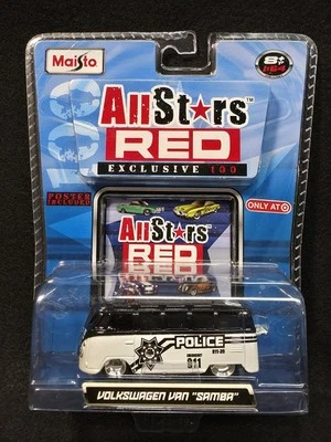 Maisto All Stars Red Target 独家大众 Van "Samba" 批量 — 第 1/4 张图片