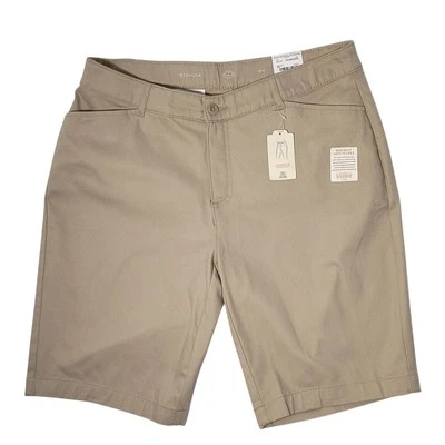 St. Johns Bay Bermuda Short Womens Size 18W Tan Flat front Shorts - Image 1 of 4