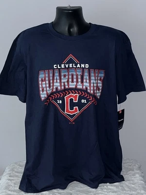 CLEVELAND GUARDIANS MLB MAJESTIC WORDMARK SHORT SLEEVE TEE SHIRT MENS XL NWT - Image 1 of 2