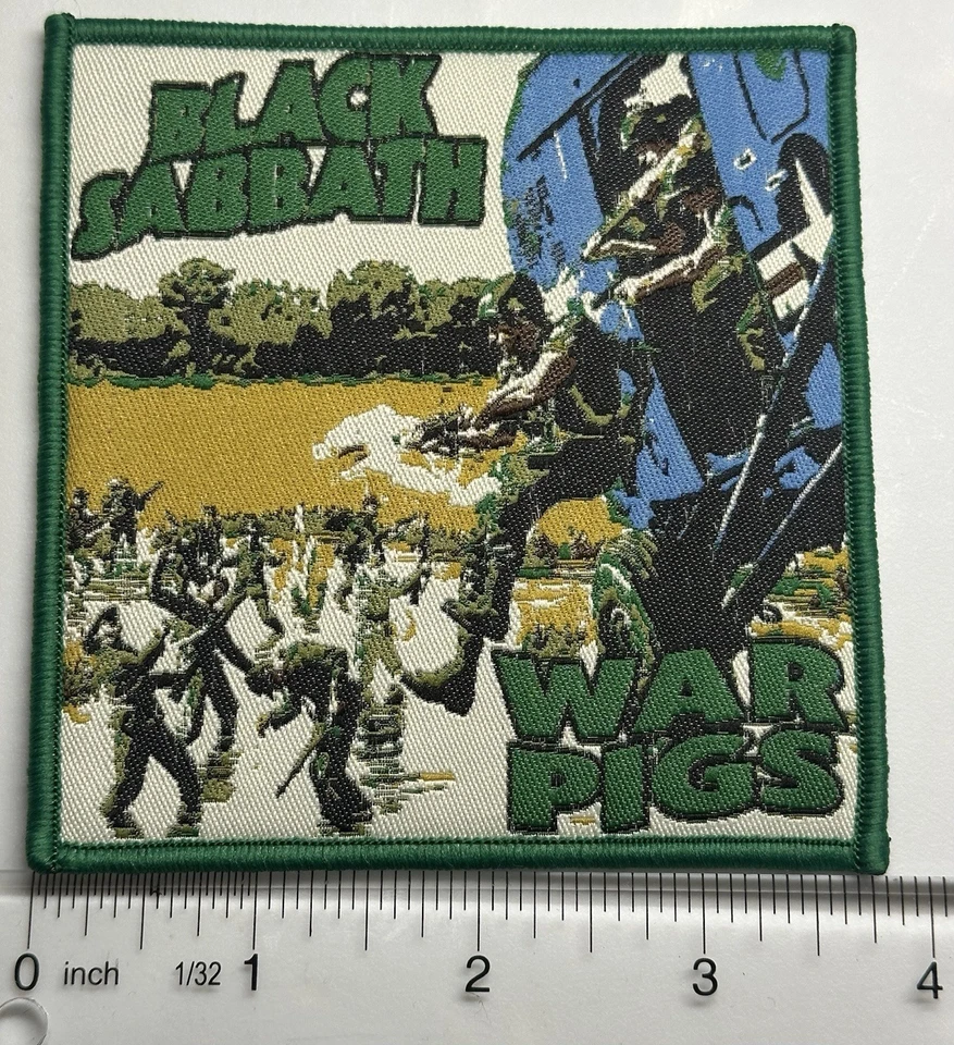 Black Sabbath War Pigs Green Border Woven Patch  - Image 1 of 1